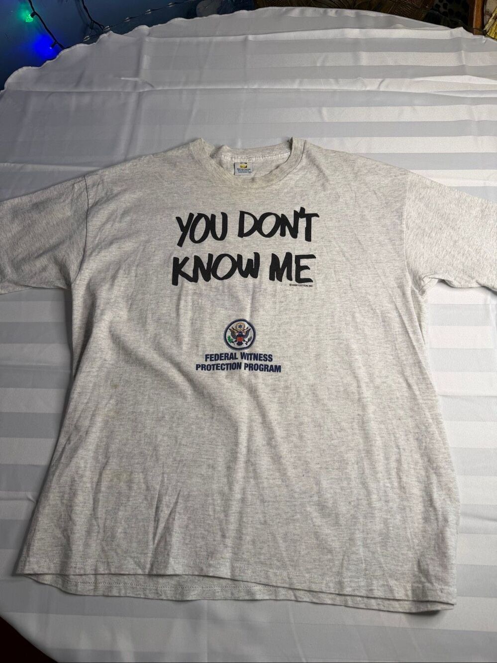 High Cotton Vintage Federal Witness Protection You Don’t Know Me T-Shirt XL